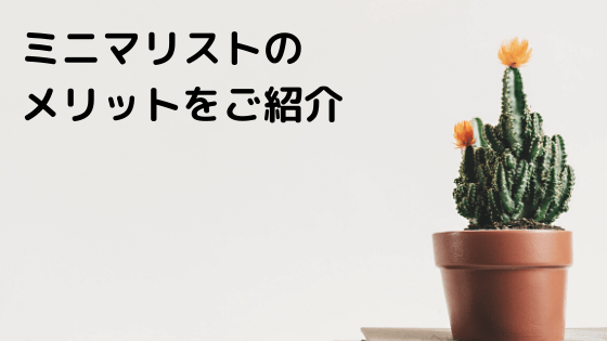 ミニマリストってどうなの?メリット8選。デメリットも紹介します。