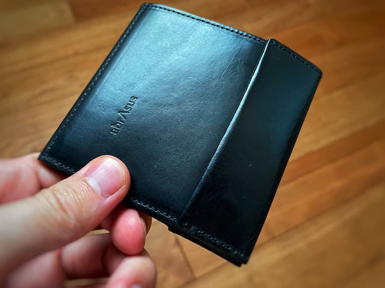 人気 abrAsus アブラサス 薄い財布 ブラック ブッテーロレザー - 通販 